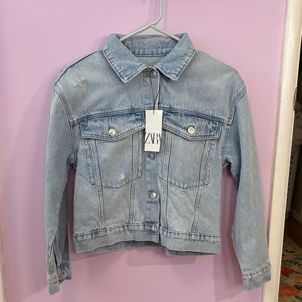 Zara Faded Blue Denim Jacket